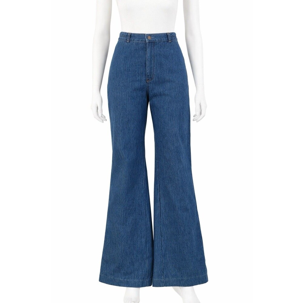 Levis Vintage 70’s Orange Tab Braided High Waist Flare Bell Bottom Jeans
